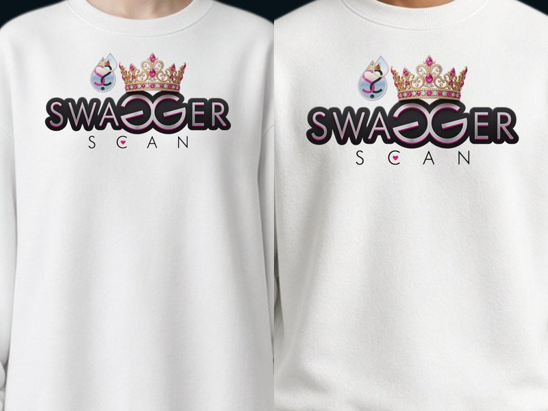 The swaGGerscan® Crewneck, worn by 2 people