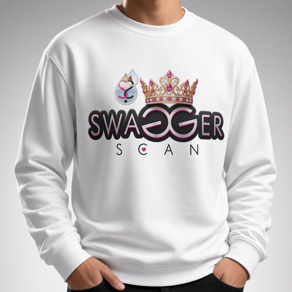 The Scan Crew oversized crewneck, front